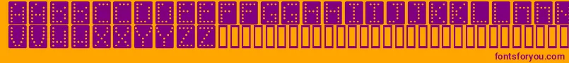 Dominoeffectnormal Font – Purple Fonts on Orange Background