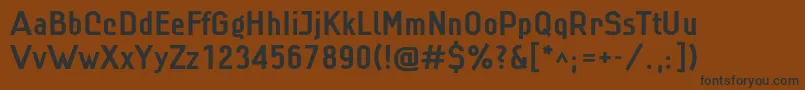 フォントLinbld – 黒い文字が茶色の背景にあります
