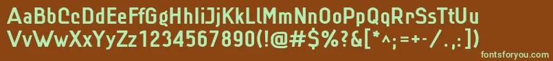 Шрифт Linbld – зелёные шрифты на коричневом фоне