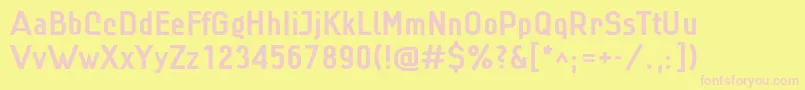 Linbld Font – Pink Fonts on Yellow Background