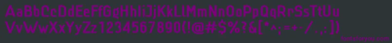 Czcionka Linbld – fioletowe czcionki na czarnym tle