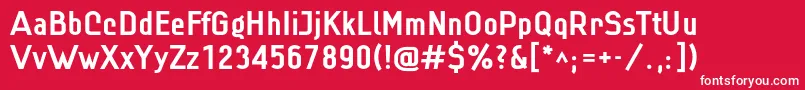 Linbld Font – White Fonts on Red Background