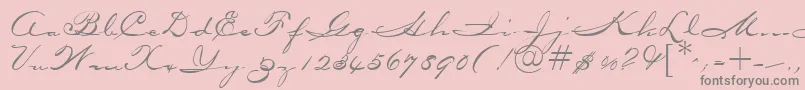 OceansideRegularDb-Schriftart – Graue Schriften auf rosa Hintergrund