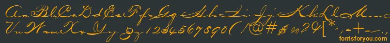 OceansideRegularDb Font – Orange Fonts on Black Background