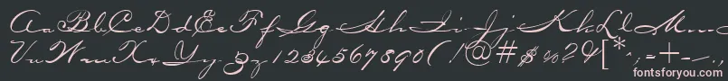 OceansideRegularDb Font – Pink Fonts on Black Background