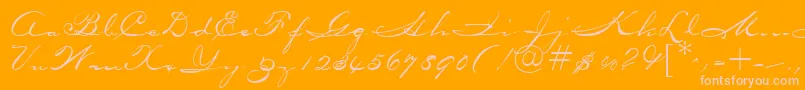 OceansideRegularDb Font – Pink Fonts on Orange Background