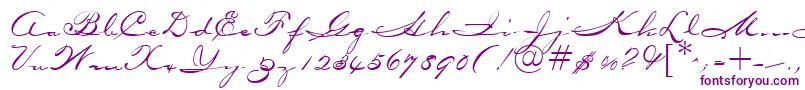 OceansideRegularDb-Schriftart – Violette Schriften auf weißem Hintergrund