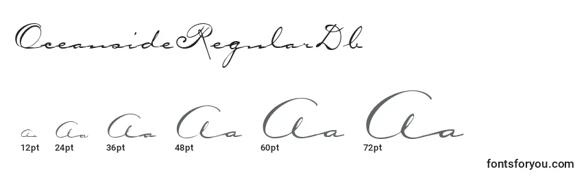 OceansideRegularDb Font Sizes