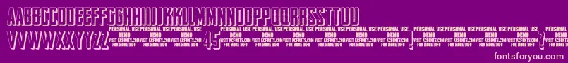 Outlinerno.45DemoKcfonts Font – Pink Fonts on Purple Background