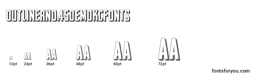 Outlinerno.45DemoKcfonts Font Sizes
