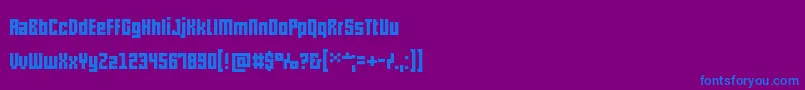 Pxlxxl Font – Blue Fonts on Purple Background