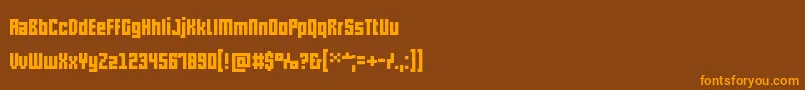 Pxlxxl Font – Orange Fonts on Brown Background