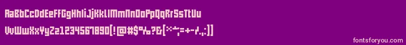 Pxlxxl-Schriftart – Rosa Schriften auf violettem Hintergrund