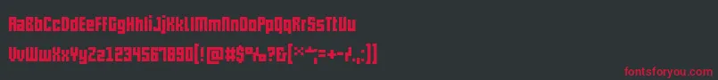 Pxlxxl Font – Red Fonts on Black Background