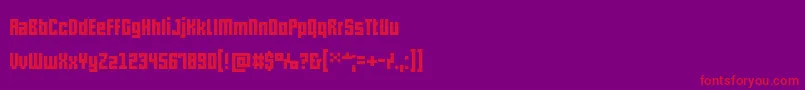 Pxlxxl Font – Red Fonts on Purple Background