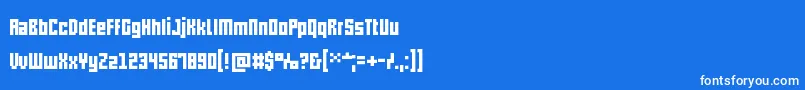 Pxlxxl Font – White Fonts on Blue Background
