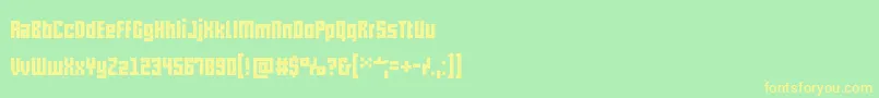 Pxlxxl Font – Yellow Fonts on Green Background