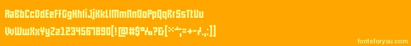 fuente Pxlxxl – Fuentes Amarillas Sobre Fondo Naranja