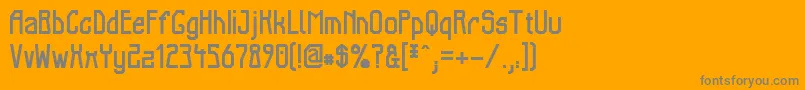 ElbTunnel Font – Gray Fonts on Orange Background