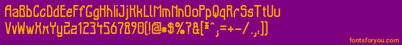 ElbTunnel Font – Orange Fonts on Purple Background