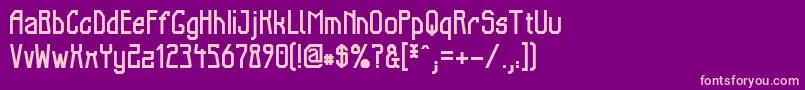 ElbTunnel Font – Pink Fonts on Purple Background