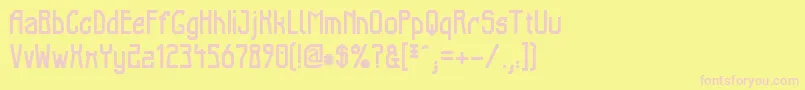 ElbTunnel Font – Pink Fonts on Yellow Background