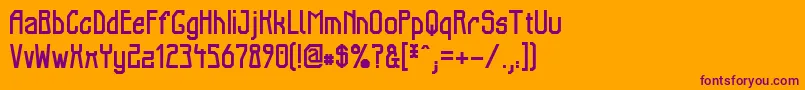 ElbTunnel Font – Purple Fonts on Orange Background