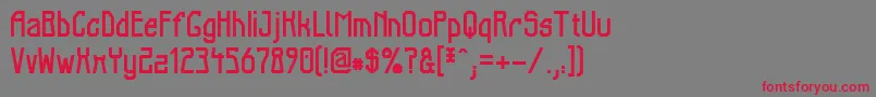 ElbTunnel Font – Red Fonts on Gray Background