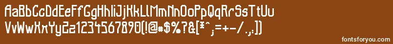 フォントElbTunnel – 茶色の背景に白い文字