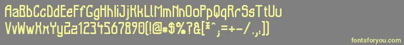 Шрифт ElbTunnel – жёлтые шрифты на сером фоне