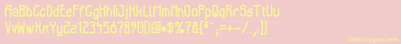 ElbTunnel Font – Yellow Fonts on Pink Background