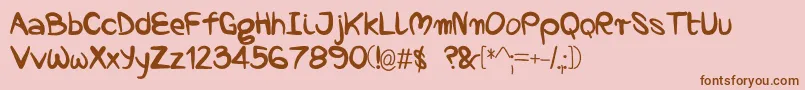 Nopra Font – Brown Fonts on Pink Background