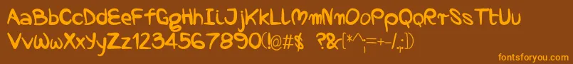 Nopra Font – Orange Fonts on Brown Background