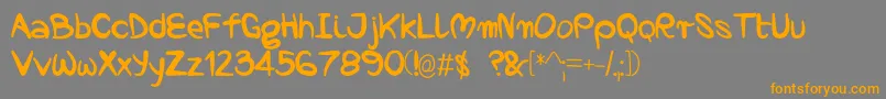 Nopra Font – Orange Fonts on Gray Background