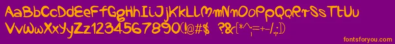 Nopra Font – Orange Fonts on Purple Background