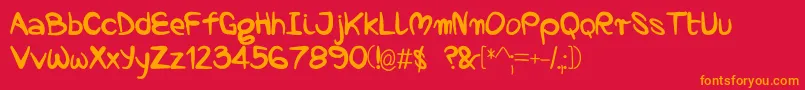 Nopra Font – Orange Fonts on Red Background