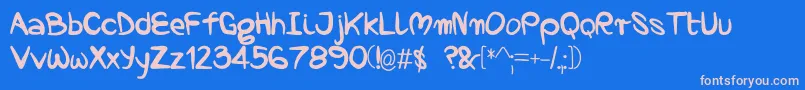 Nopra Font – Pink Fonts on Blue Background