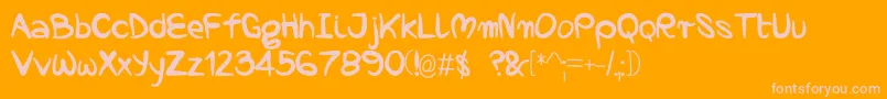 Nopra Font – Pink Fonts on Orange Background