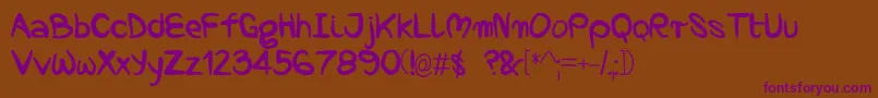 Nopra Font – Purple Fonts on Brown Background