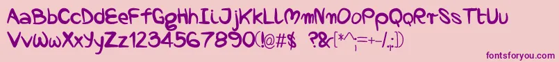 Nopra Font – Purple Fonts on Pink Background