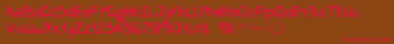 Nopra Font – Red Fonts on Brown Background