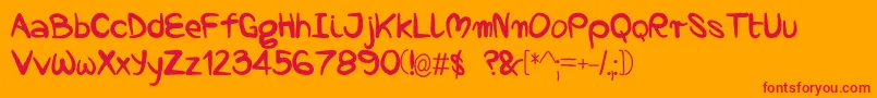 Nopra Font – Red Fonts on Orange Background