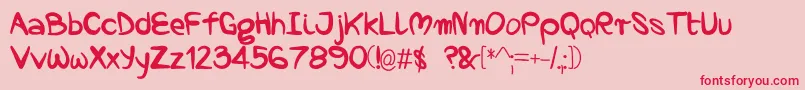 Nopra Font – Red Fonts on Pink Background