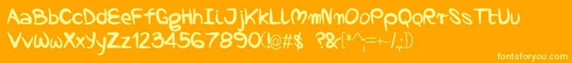 Nopra Font – Yellow Fonts on Orange Background
