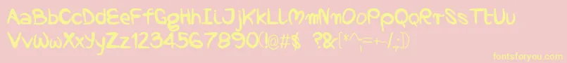 Nopra Font – Yellow Fonts on Pink Background