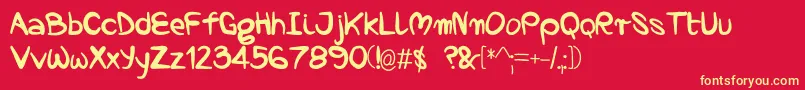 Nopra Font – Yellow Fonts on Red Background