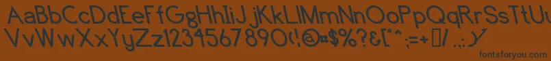 Endangered Font – Black Fonts on Brown Background