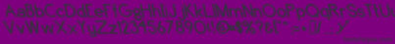 Endangered Font – Black Fonts on Purple Background