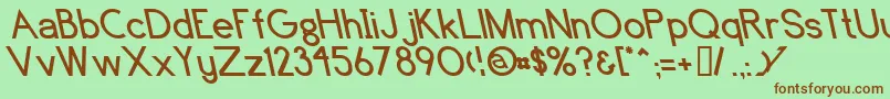 Endangered Font – Brown Fonts on Green Background