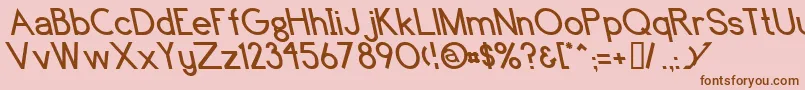 Endangered Font – Brown Fonts on Pink Background